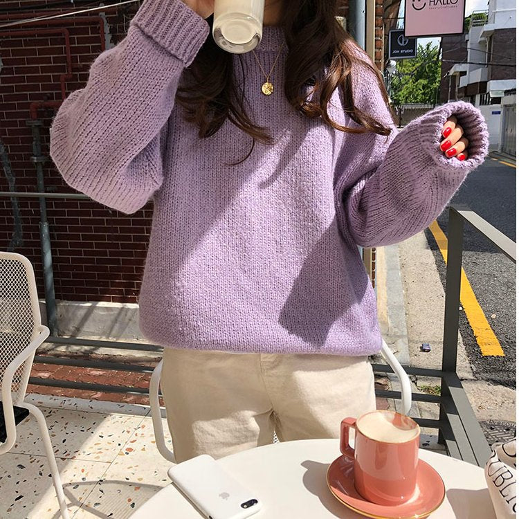 Slim sweater with long back sweater