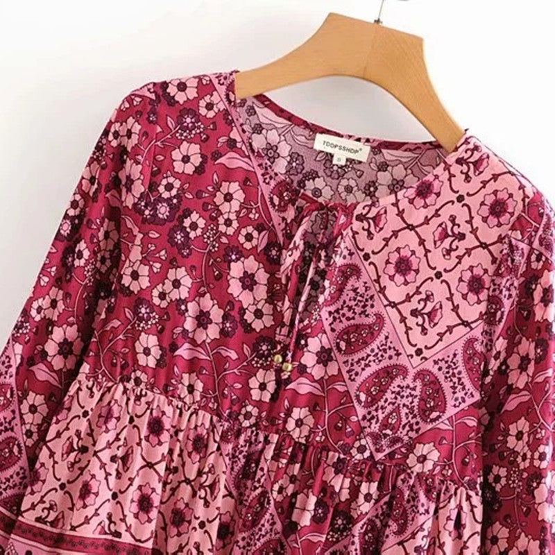 Printed lace shirt