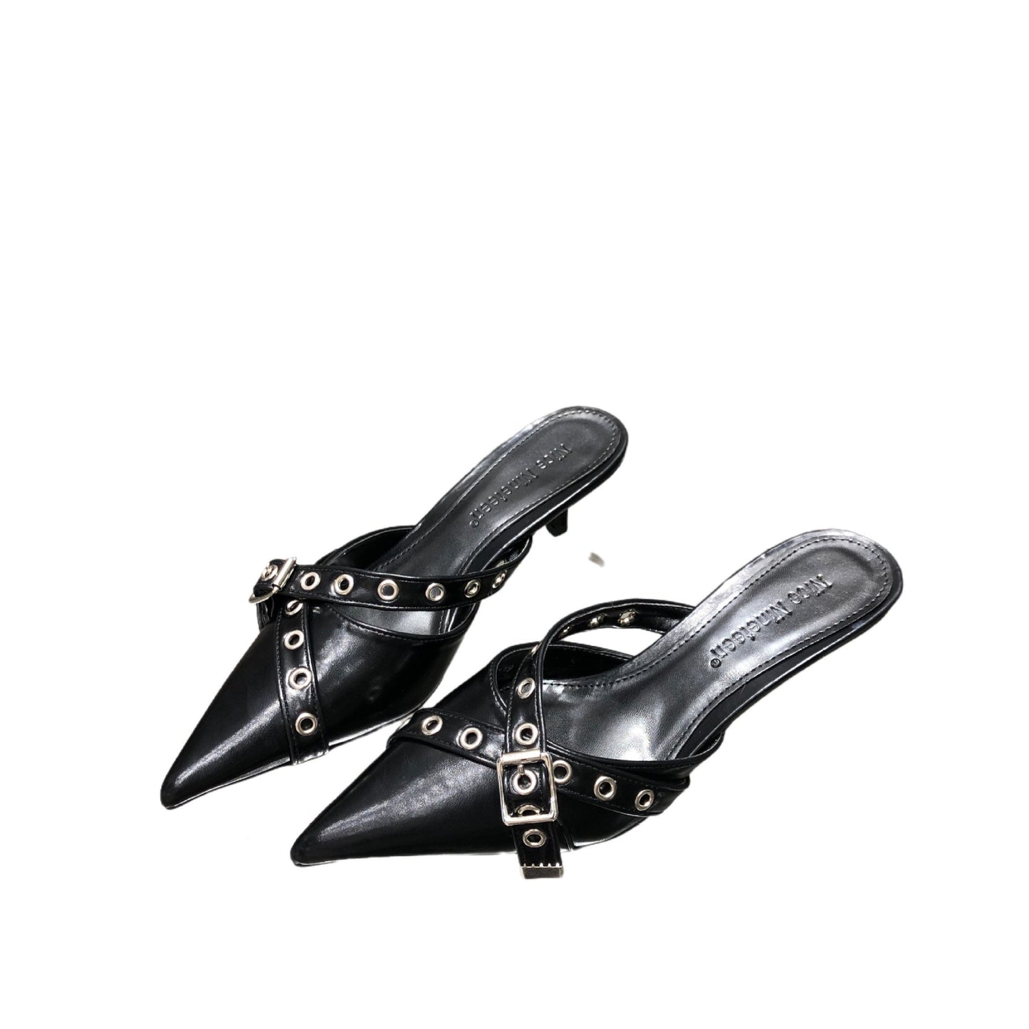 Women's Summer Toe Cap Semi Slipper Elegant Metal Buckle Set