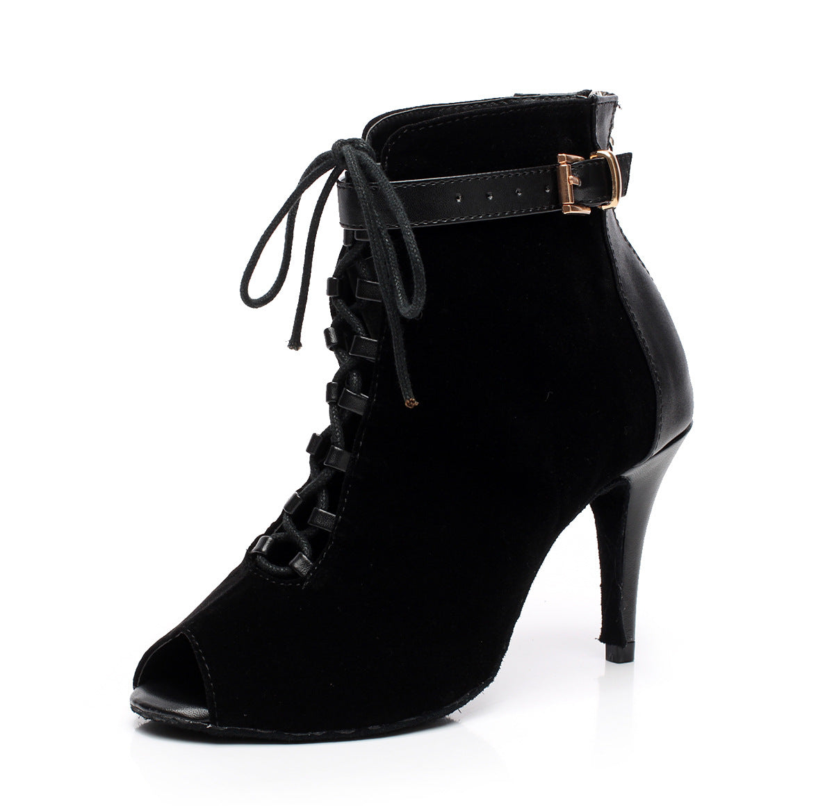 Black Women's Mid And Low Heel Boots