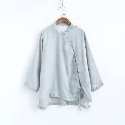 A shirt with pearl buttons