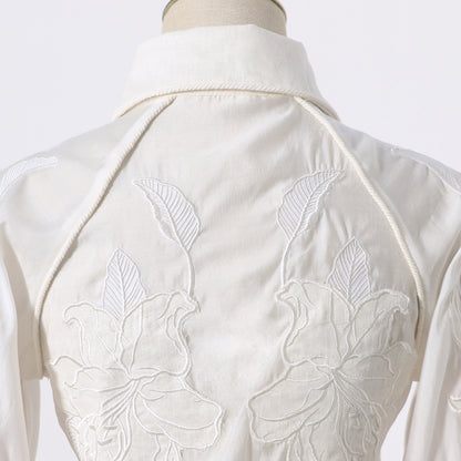 Lace embroidered shirt