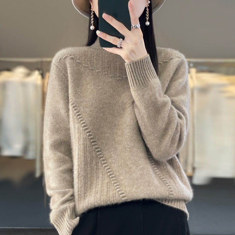 New Fashionable Knitted Wool Knitted Top