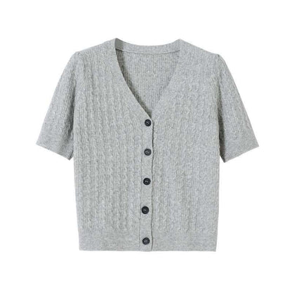 SE grey alpaca knitted cardigan