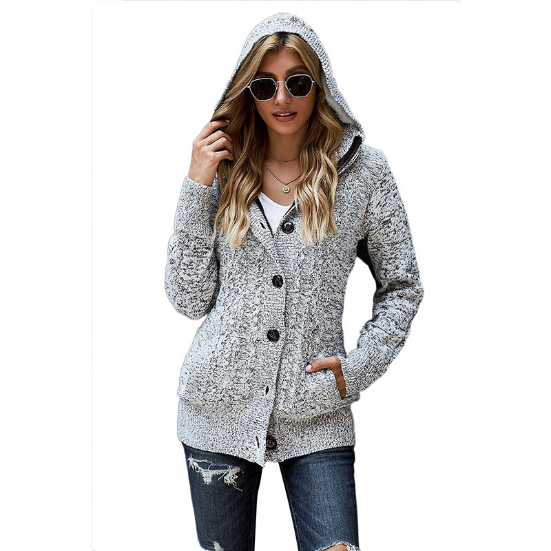 Winter New Women's Single Button Loose Sweater