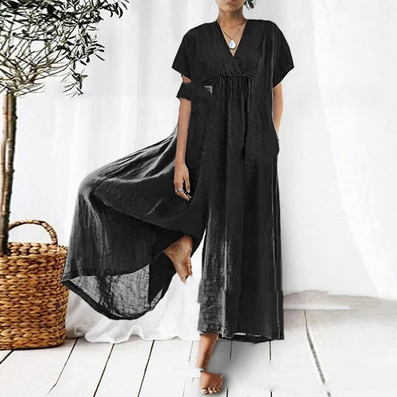 Long Short Sleeved Jumpsuit For Women