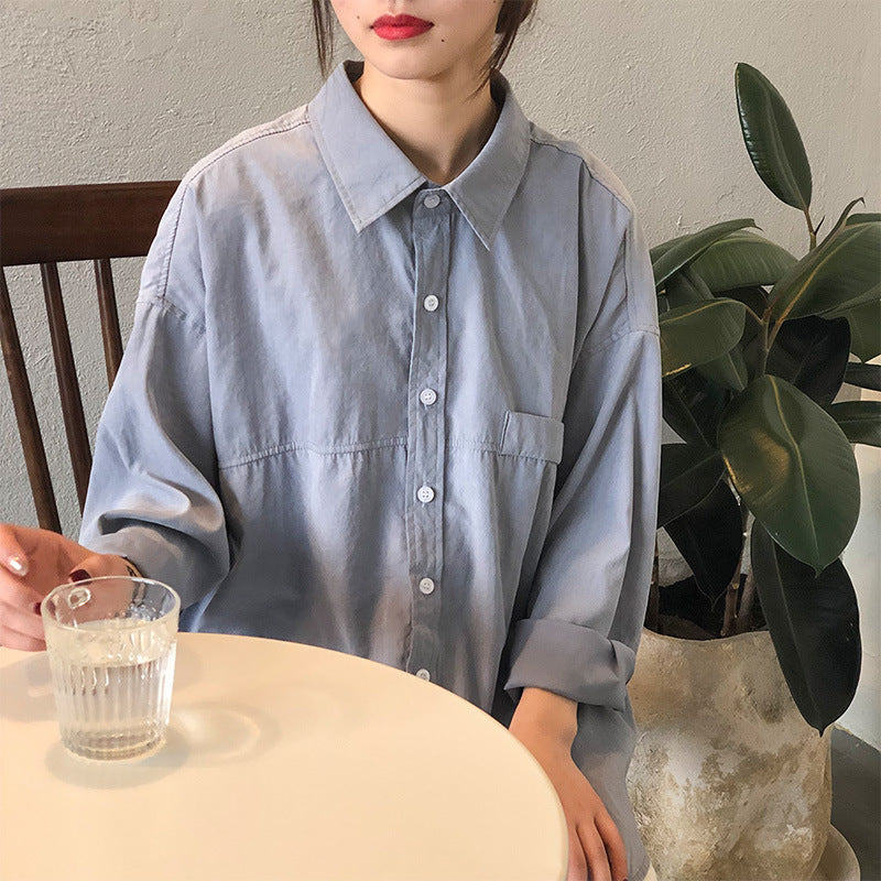 Long-sleeve western-style retro shirt