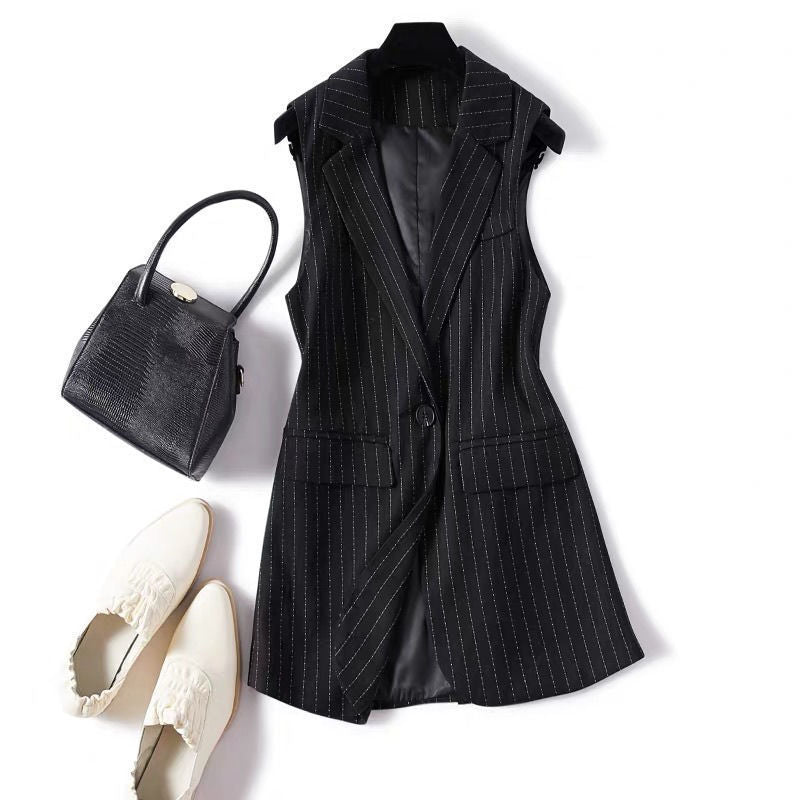 Women's Long Sleeveless Waistcoat Jacket Vest