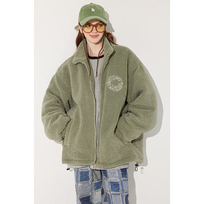 Ins Fashion Warm Keeping Loose Lapel Harajuku Hongkong Style Personal Leisure Cotton-padded Coat