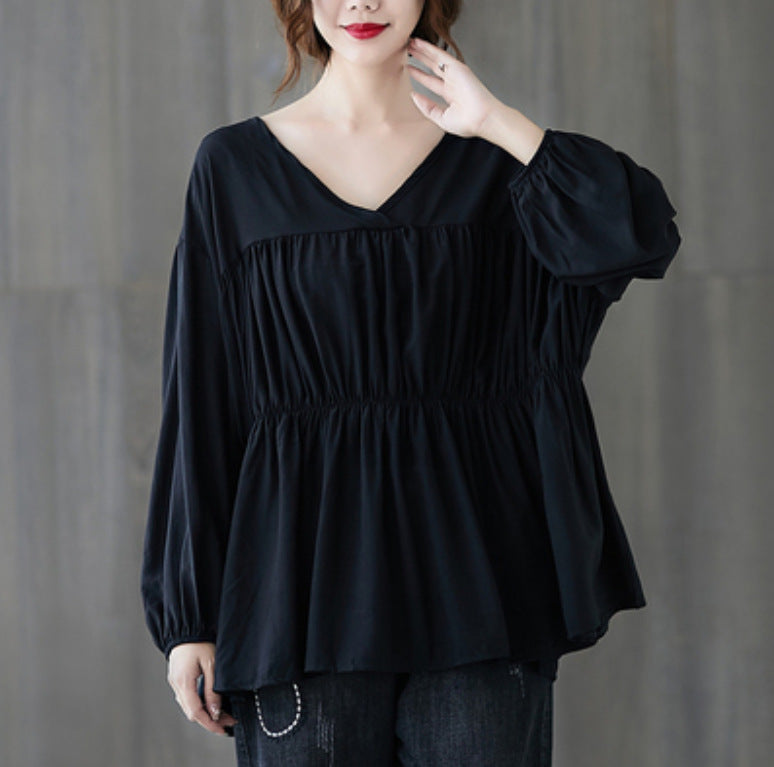 Loose slim long sleeve shirt