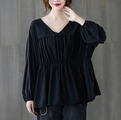 Loose slim long sleeve shirt