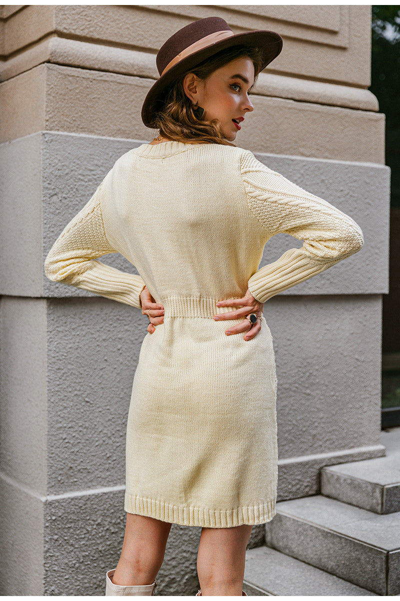 Knitted slim dress