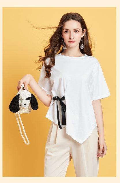 Solid color bottoming shirt loose short sleeve T-shirt