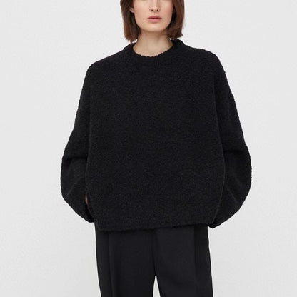 Idle Style Profile Round Neck Sweater Autumn And Winter Women