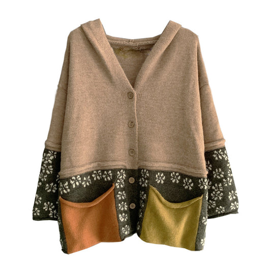 New literary retro knitted cardigan ladies jacket