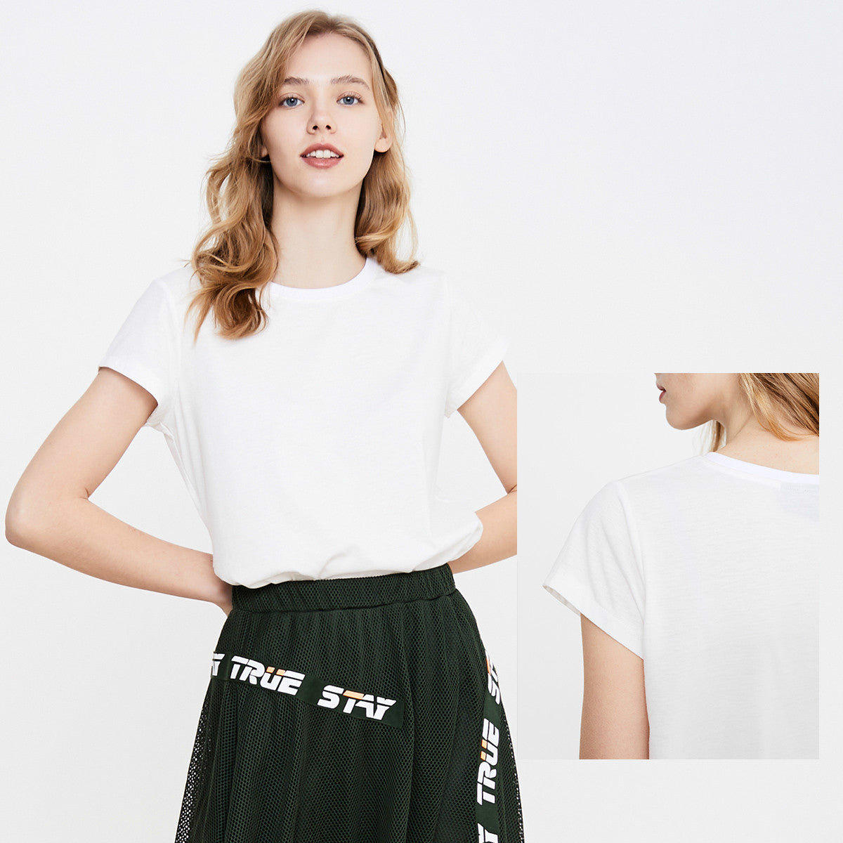 Loose solid base short sleeves