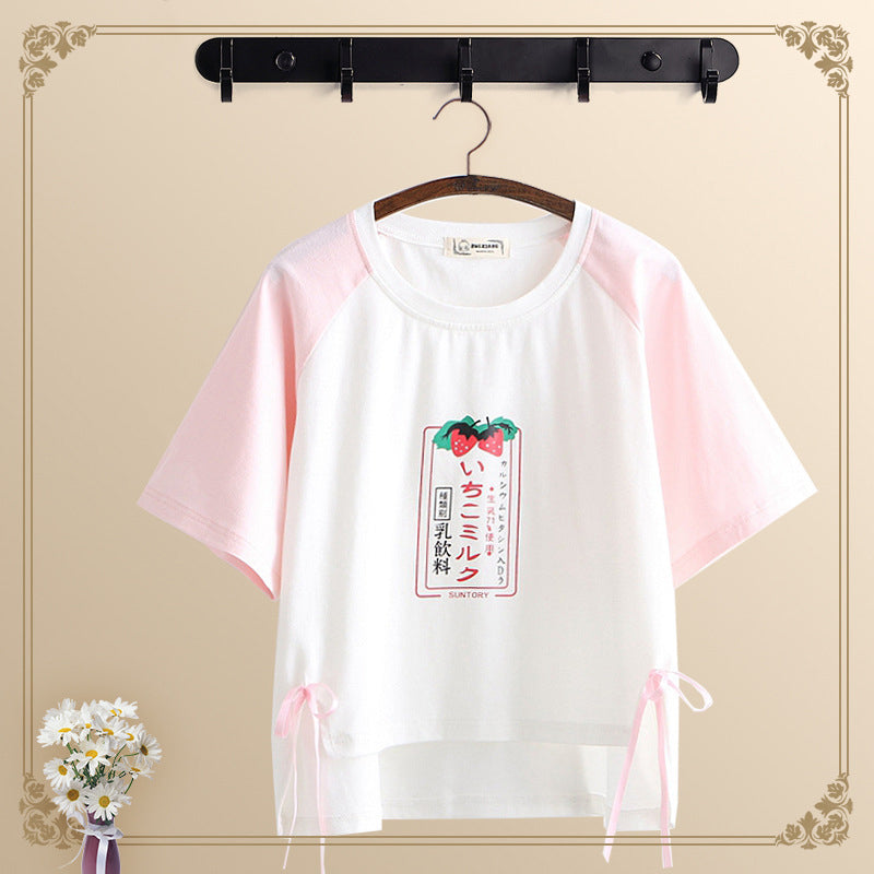 Cute short sleeve student T-shirt