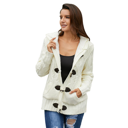 Shiying Sweater Women's Jacket Plus Cashmere Winter