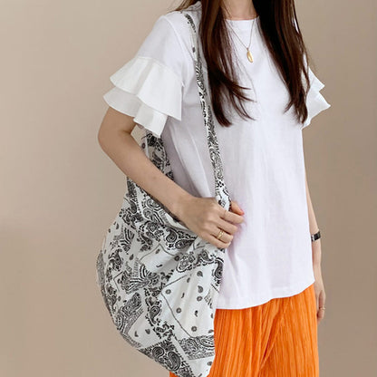 Korean style wild ins decorative cotton top