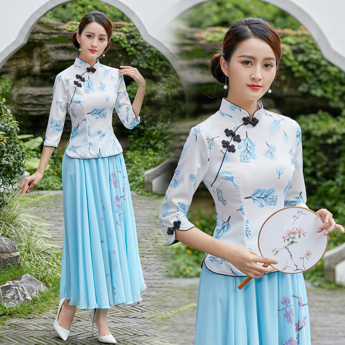 Haut Cheongsam chinois classique et élégant