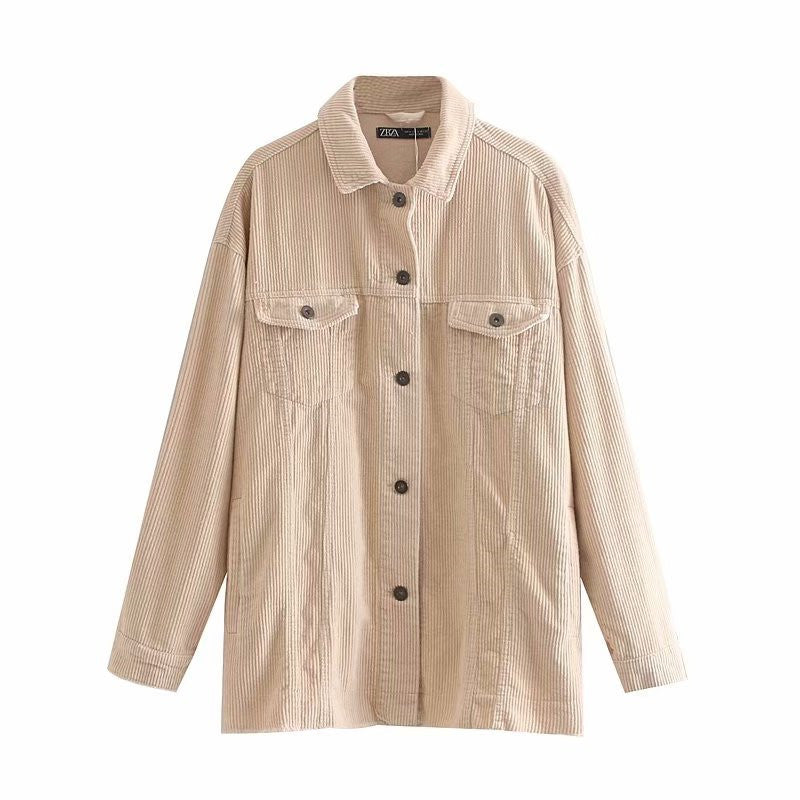 Pocket corduroy shirt casual jacket