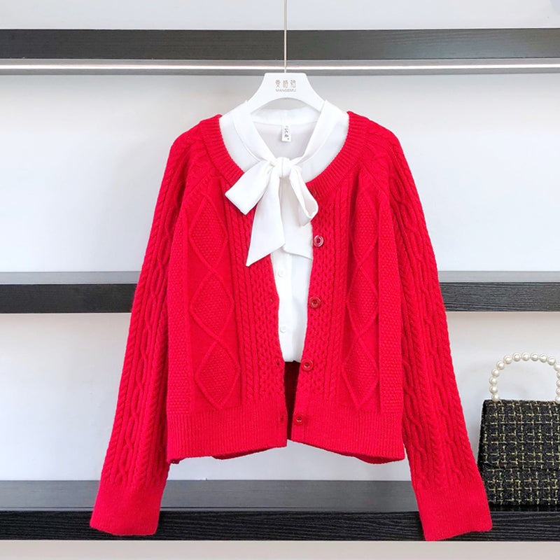 Outer Knitted Jacket Short Sweater Cardigan