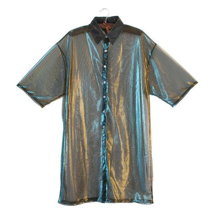 Transparent Mesh Laser Blouse