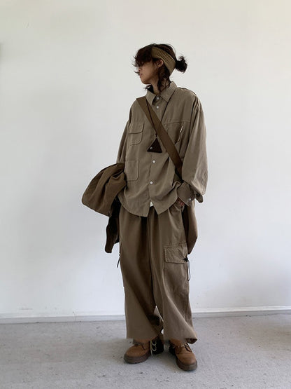 Japanese Vintage Loose Fitting Work Shirt