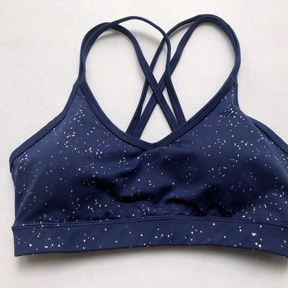 Metal starry pants matching bra