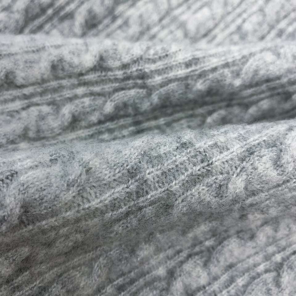 Cardigan tricoté en alpaga gris SE