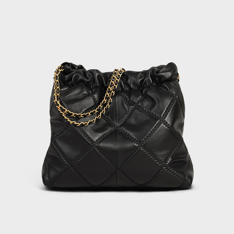 Bolso de hombro portátil con cadena de gran capacidad para mujer