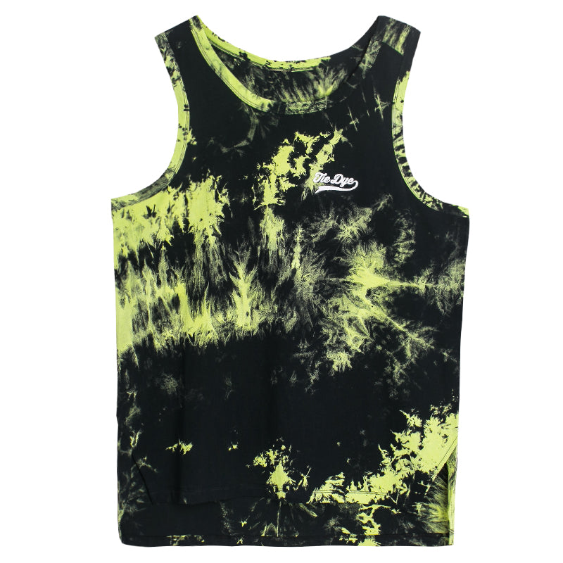 Hip-hop tie-dye print sleeveless T-shirt