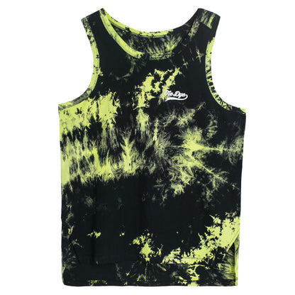 Hip-hop tie-dye print sleeveless T-shirt