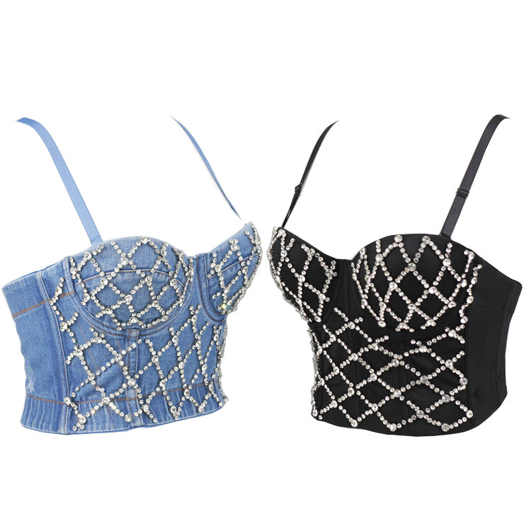 Ladies Sling Strapless Short Tube Top With Bottoming