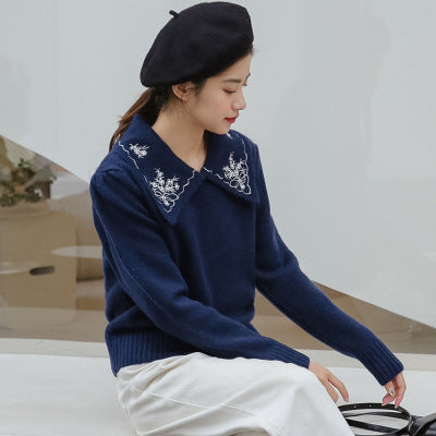 Loose And Versatile Lazy Style Pullover Sweater For Women