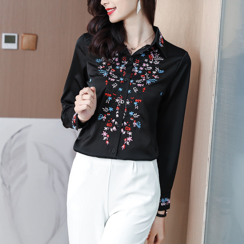 Niche Heavy Industries Embroidered Thin Silk Shirt