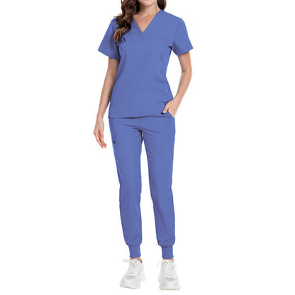 Operating Room Nurses' Uniform Men's And Women's Short Sleeve V-neck Work Uniforms