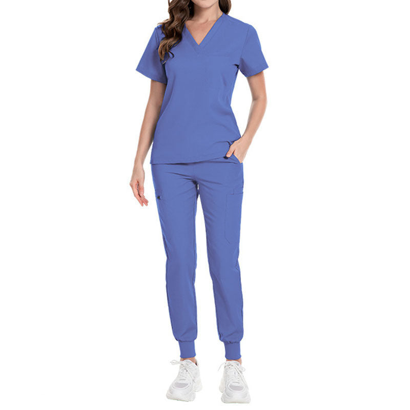 Operating Room Nurses' Uniform Men's And Women's Short Sleeve V-neck Work Uniforms