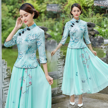 Haut Cheongsam chinois classique et élégant