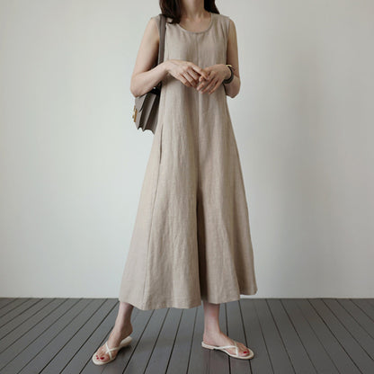 Fashion Casual Loose Sleeveless High Waist Jumpsuit