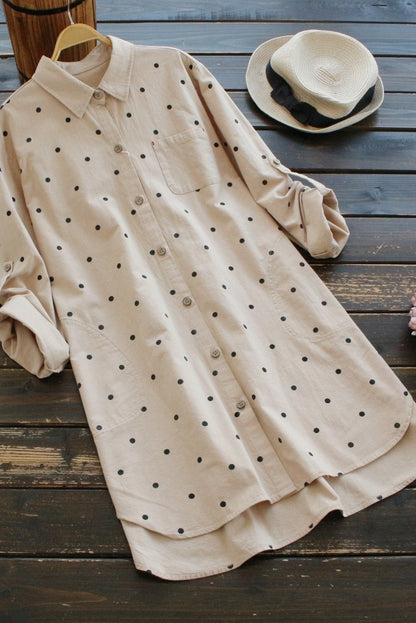 Vestido De Otoño Arte Viento Sen Viento Femenino Algodón Cáñamo Ola