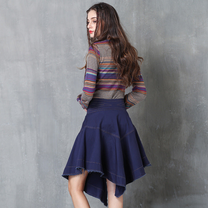 Retro Cotton and Linen Long-Sleeved Sweater Bottoming Shirt Women