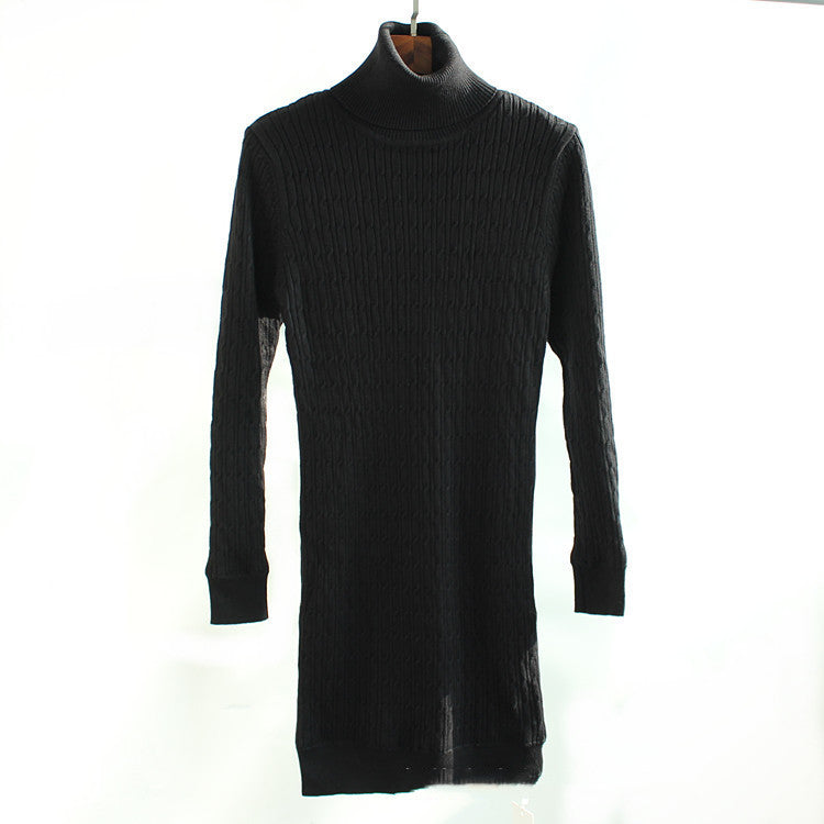 Plush Thickening Women's Autumn And Winter Knitted Long-Sleeved Warm Slim Bottoming Shirt