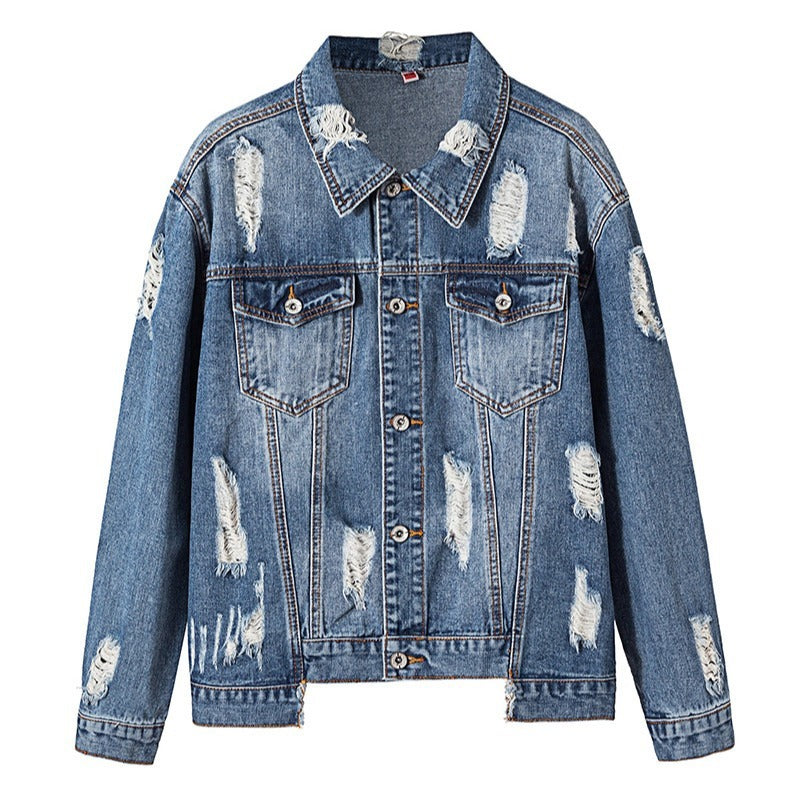 Veste en jean femme printemps et automne coréen décontracté sauvage manteau court ample veste d'outillage