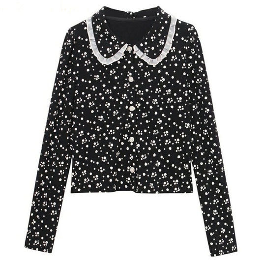 Camisa Maruko Cereza Con Cuello De Muñeca De Moda