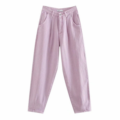 Fashion Harem Pants Pleated Decoration Loose Pants