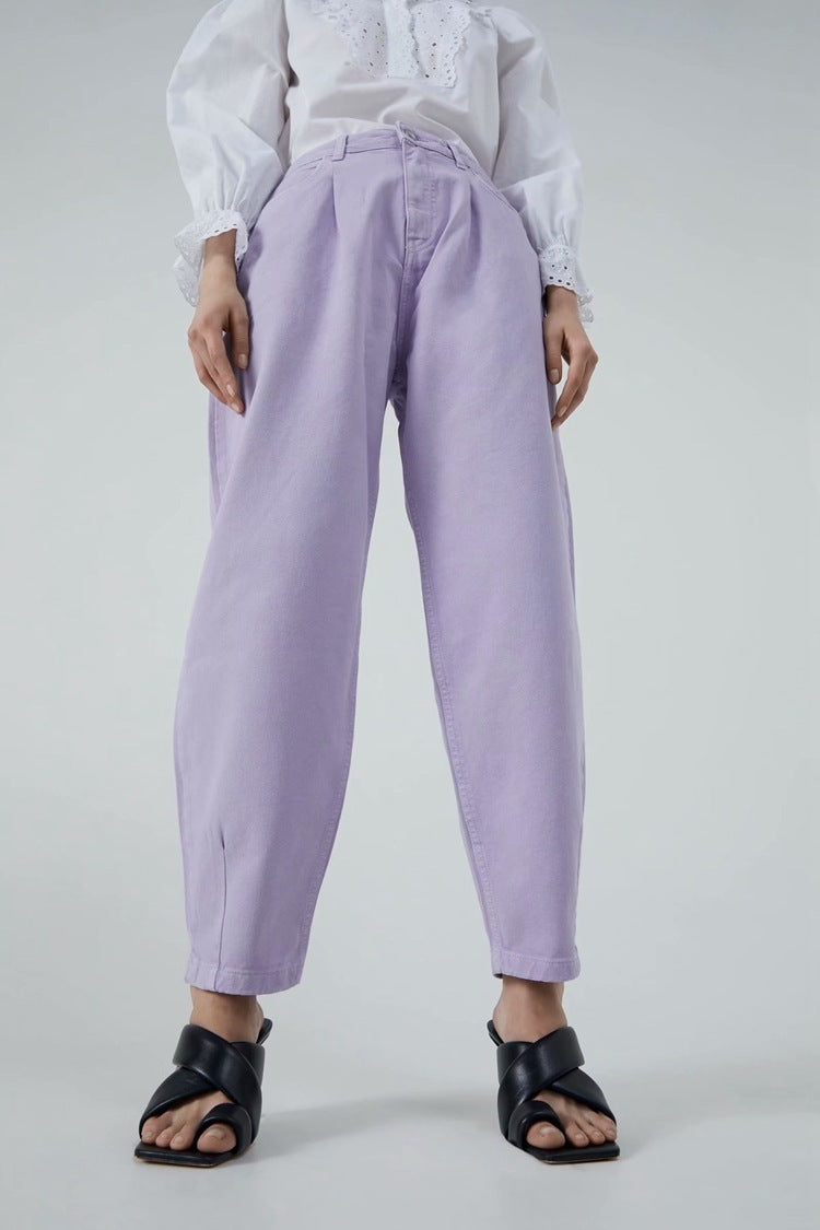 Pantalon sarouel à la mode, décoration plissée, pantalon ample