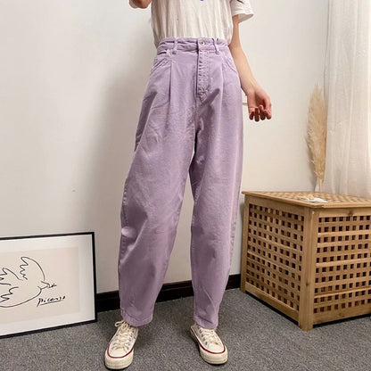 Fashion Harem Pants Pleated Decoration Loose Pants