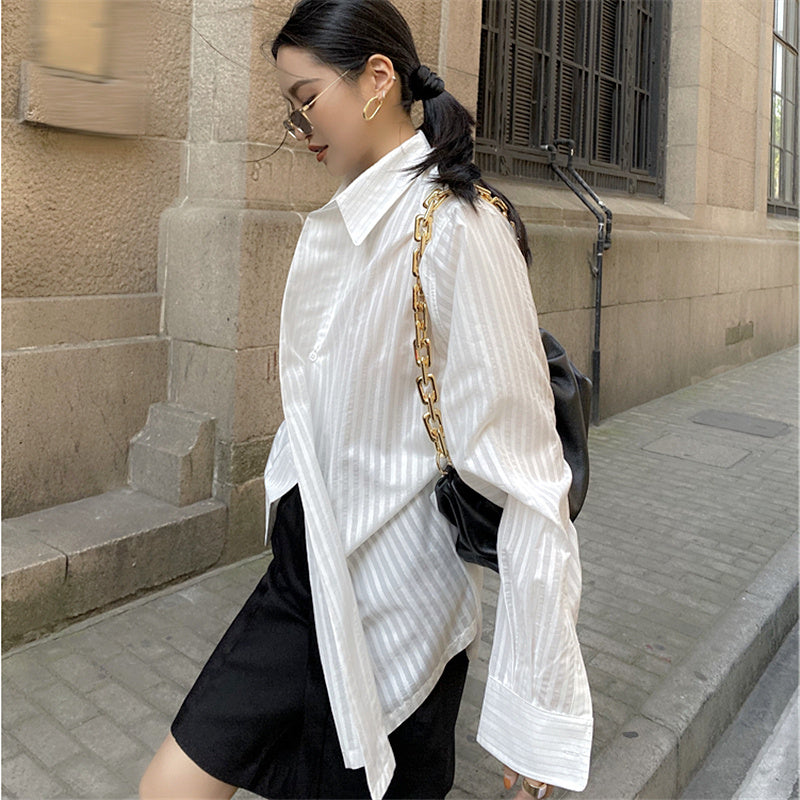 Korean Style Summer Striped Sunscreen Jacket Female Spring Thin