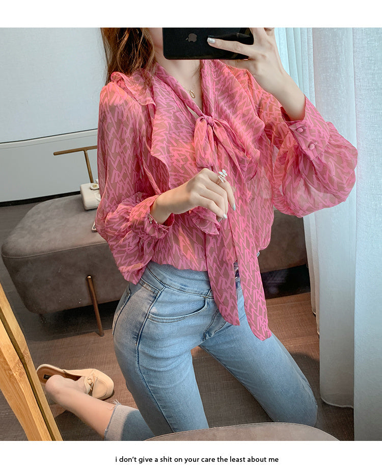 Chemise imprimée pour femmes, tenue de papillons, printemps